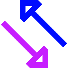 Triangle Arrow Transfer Diagonal 4 Icon from Sharp Neon Set