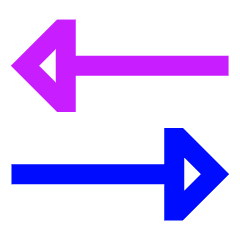 Triangle Arrow Transfer Horizontal 3 Icon from Sharp Neon Set