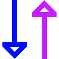 Triangle Arrow Transfer Vertical 3 Icon from Sharp Neon Set