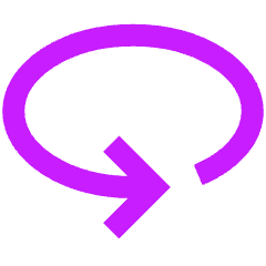 Line Arrow Rotate Horizontal Left Icon from Sharp Neon Set