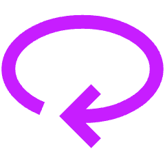 Line Arrow Rotate Horizontal Right Icon from Sharp Neon Set