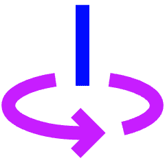 Line Arrow Rotate Vertical Axis Left Icon from Sharp Neon Set