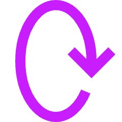 Line Arrow Rotate Vertical Right 2 Icon from Sharp Neon Set