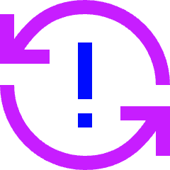 Line Arrow Synchronize Warning Icon from Sharp Neon Set