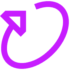 Triangle Arrow Rotate Diagonal Right 1 Icon from Sharp Neon Set