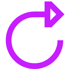 Triangle Arrow Rotate Right 1 Icon from Sharp Neon Set
