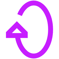 Triangle Arrow Rotate Vertical Right 1 Icon from Sharp Neon Set