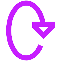 Triangle Arrow Rotate Vertical Right 2 Icon from Sharp Neon Set
