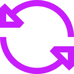 Triangle Arrow Synchronize 1 Icon from Sharp Neon Set