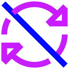 Triangle Arrow Synchronize Disable Icon from Sharp Neon Set