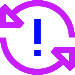 Triangle Arrow Synchronize Warning Icon from Sharp Neon Set