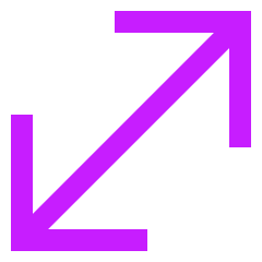Diagonal Line Arrow 1 Icon from Sharp Neon Set