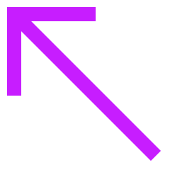 Diagonal Line Arrow Upper Left Icon from Sharp Neon Set