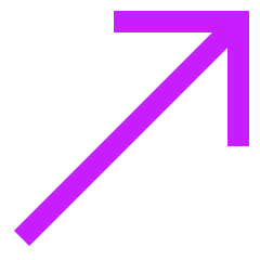 Diagonal Line Arrow Upper Right Icon from Sharp Neon Set