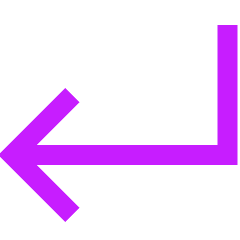 Line Arrow Bend Down Left Icon from Sharp Neon Set