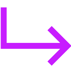 Line Arrow Bend Down Right  Icon from Sharp Neon Set