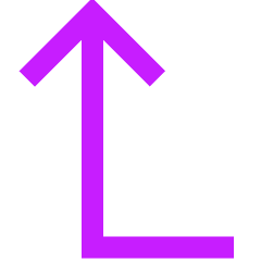 Line Arrow Bend Left Up Icon from Sharp Neon Set