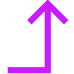Line Arrow Bend Right Up Icon from Sharp Neon Set
