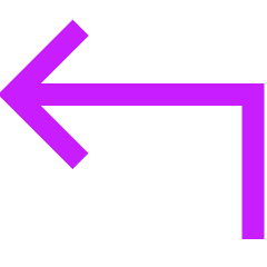Line Arrow Bend Up Left Icon from Sharp Neon Set