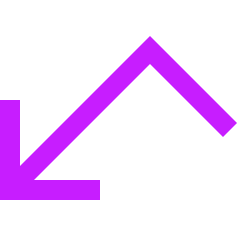 Line Arrow Bounce Down Left Icon from Sharp Neon Set