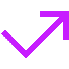 Line Arrow Bounce Up Right Icon from Sharp Neon Set
