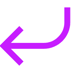 Line Arrow Curve Down Left Icon from Sharp Neon Set