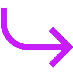 Line Arrow Curve Down Right Icon from Sharp Neon Set
