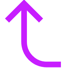 Line Arrow Curve Left Up Icon from Sharp Neon Set