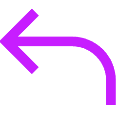Line Arrow Curve Up Left Icon from Sharp Neon Set