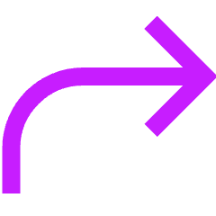 Line Arrow Curve Up Right Icon from Sharp Neon Set