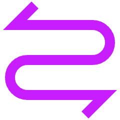 Line Arrow Curvy Both Direction 2 Icon from Sharp Neon Set