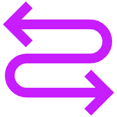 Line Arrow Curvy Both Direction 3 Icon from Sharp Neon Set