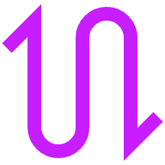 Line Arrow Curvy Up Down 2 Icon from Sharp Neon Set