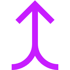 Line Arrow Merge Vertical Icon from Sharp Neon Set