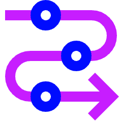 Line Arrow Roadmap Icon from Sharp Neon Set