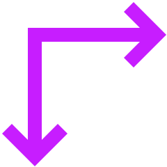 Line Arrow Top Left Corner Icon from Sharp Neon Set