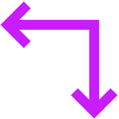 Line Arrow Top Right Corner Icon from Sharp Neon Set