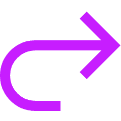 Line Arrow Turn Forward Icon from Sharp Neon Set