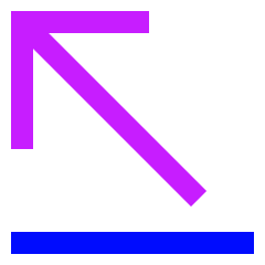 Line Line Arrow Diagonal Top Left Icon from Sharp Neon Set