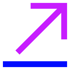 Line Line Arrow Diagonal Top Right Icon from Sharp Neon Set