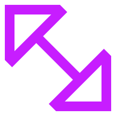 Diagonal Triangle Arrow 2 Icon from Sharp Neon Set