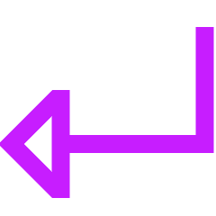 Triangle Arrow Bend Down Left Icon from Sharp Neon Set