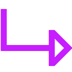 Triangle Arrow Bend Down Right  Icon from Sharp Neon Set