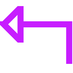 Triangle Arrow Bend Up Left Icon from Sharp Neon Set