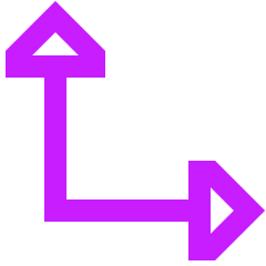 Triangle Arrow Bottom Left Corner Icon from Sharp Neon Set