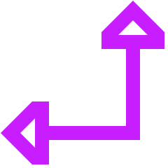 Triangle Arrow Bottom Right Corner Icon from Sharp Neon Set
