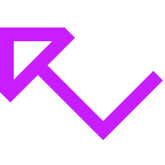 Triangle Arrow Bounce Up Left Icon from Sharp Neon Set