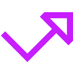 Triangle Arrow Bounce Up Right Icon from Sharp Neon Set