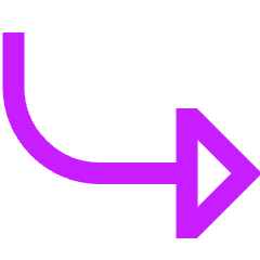 Triangle Arrow Curve Down Right Icon from Sharp Neon Set