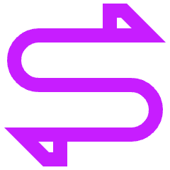 Triangle Arrow Curvy Both Direction 1 Icon from Sharp Neon Set